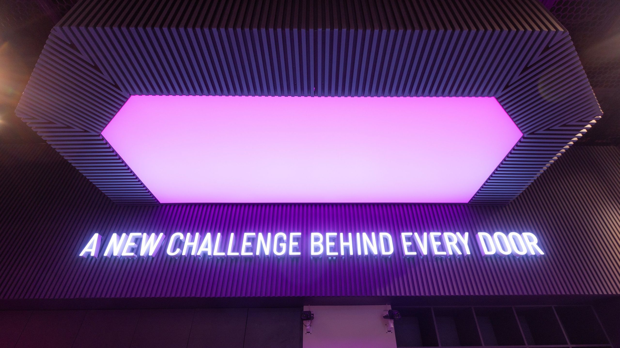 Image of Sector 7 slogan signage from reception